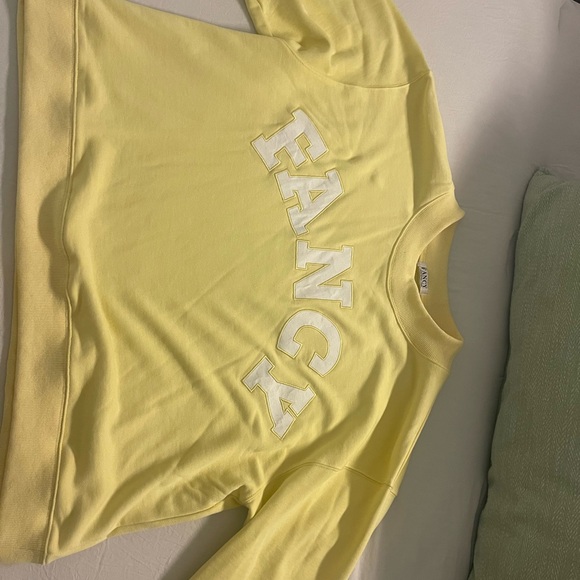 Women's Yellow Sweatshirt and Shorts Set - Picture 6 of 7